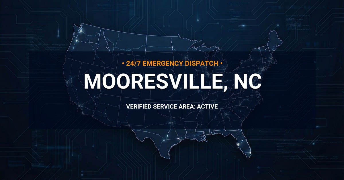 Emergency Plumbing Dispatch Map for Plumbing Services: Mooresville, NC