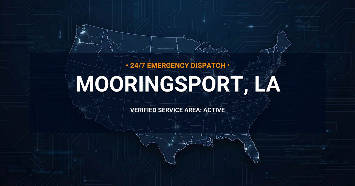 Emergency Plumbing Dispatch Map for Plumbing Services: Mooringsport, LA
