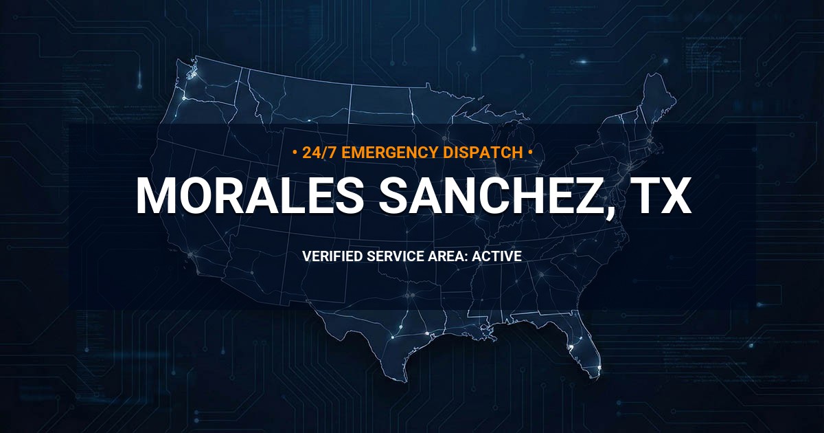 Emergency Plumbing Dispatch Map for Plumbing Services: Morales-Sanchez, TX