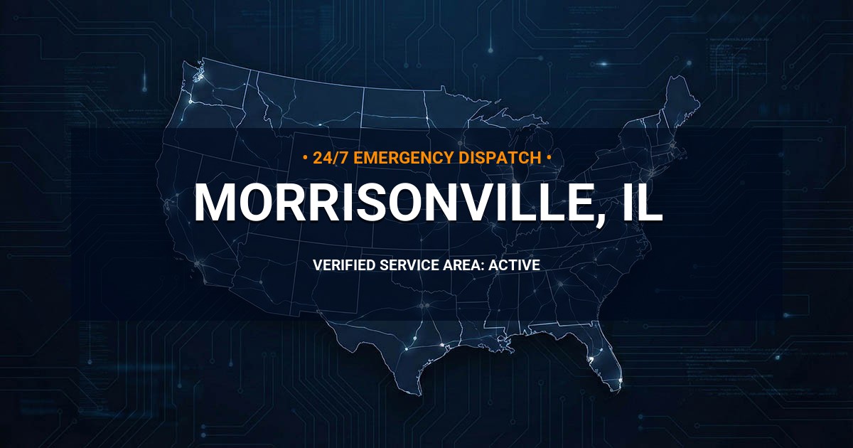 Emergency Plumbing Dispatch Map for Plumbing Services: Morrisonville, IL