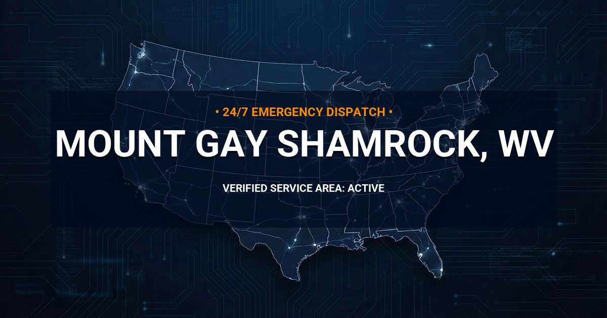 Emergency Plumbing Dispatch Map for Plumbing Services: Mount Gay-Shamrock, WV