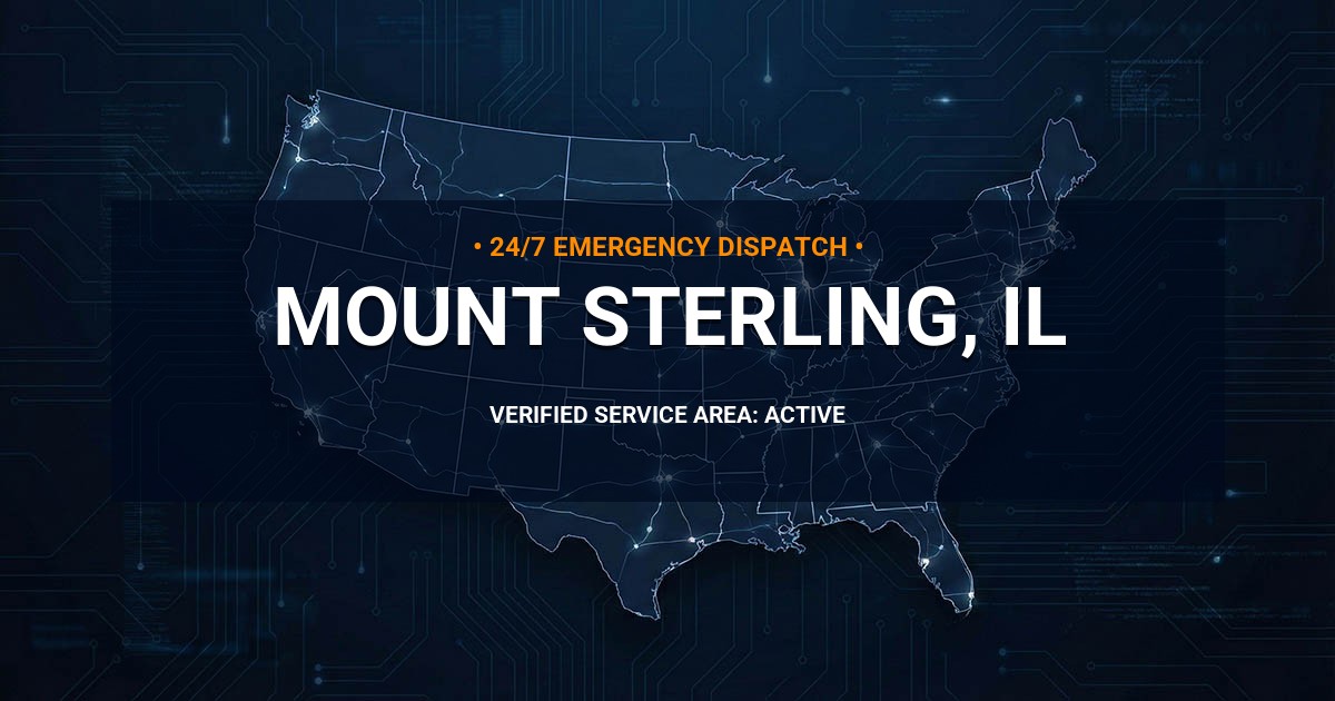 Emergency Plumbing Dispatch Map for Plumbing Services: Mount Sterling, IL