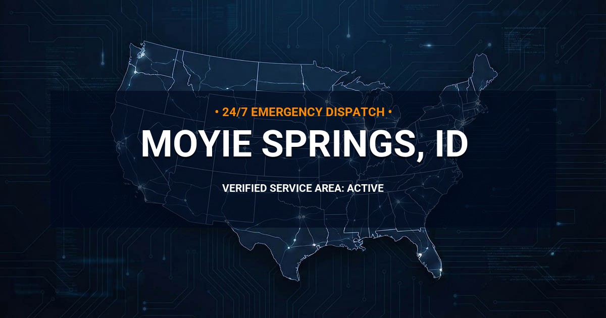 Emergency Plumbing Dispatch Map for Plumbing Services: Moyie Springs, ID