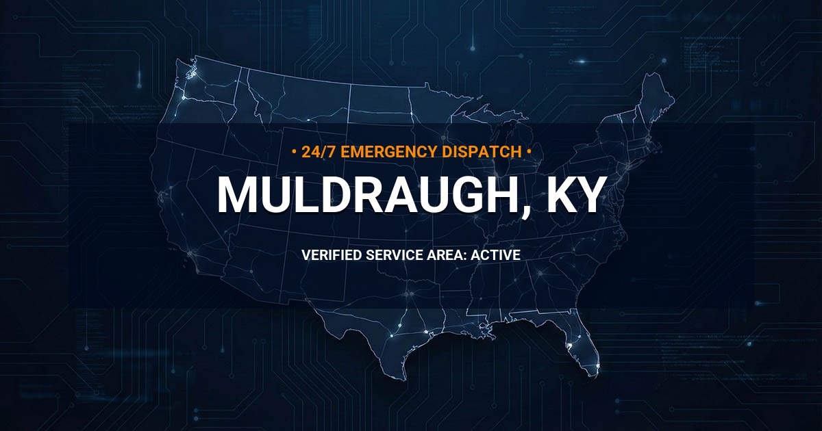 Emergency Plumbing Dispatch Map for Plumbing Services: Muldraugh, KY