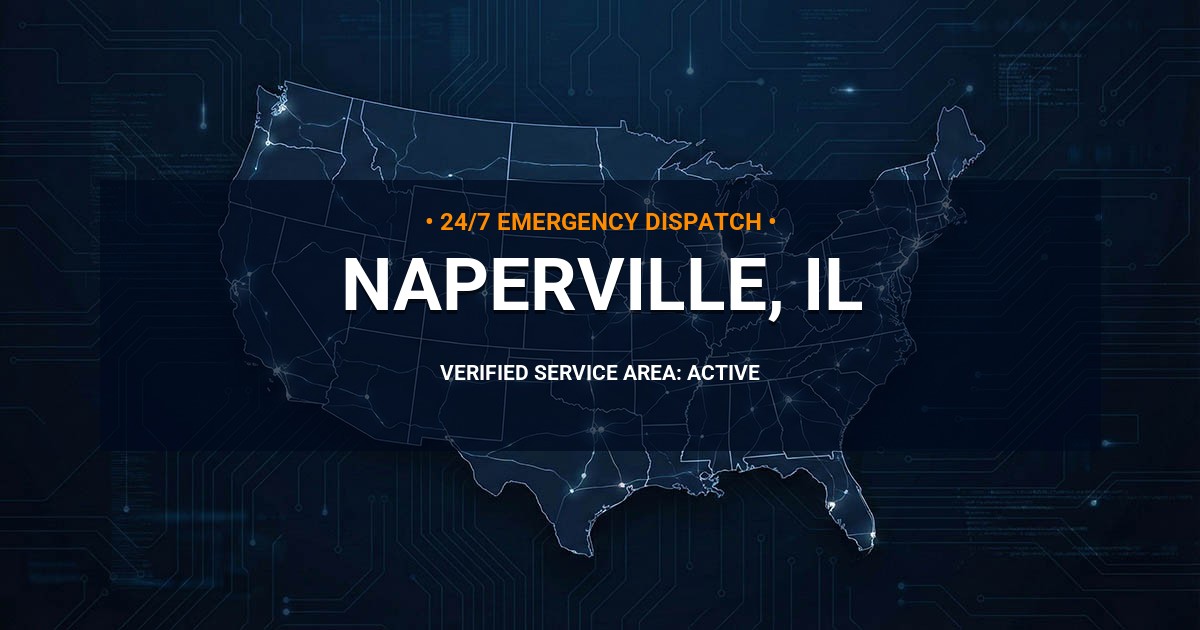 Emergency Plumbing Dispatch Map for Plumbing Services: Naperville, IL