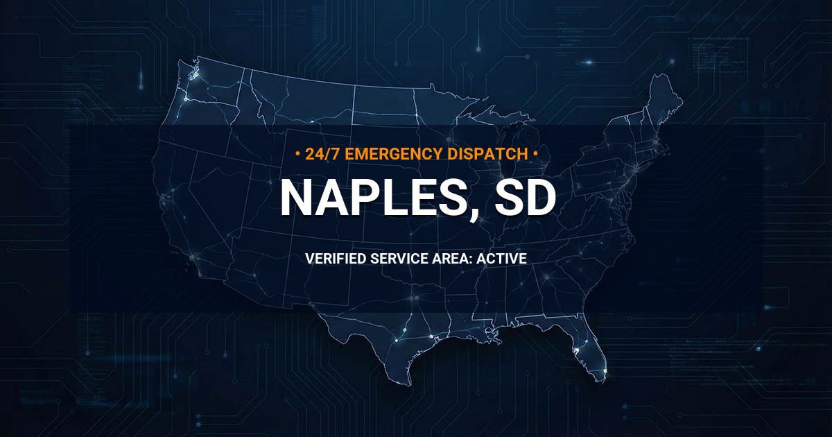 Emergency Plumbing Dispatch Map for Plumbing Services: Naples, SD