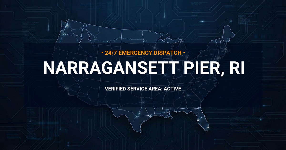 Emergency Plumbing Dispatch Map for Plumbing Services: Narragansett Pier, RI