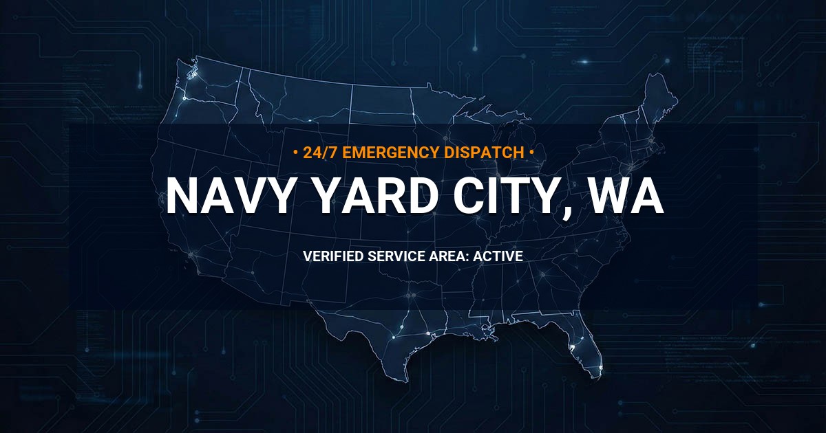 Emergency Plumbing Dispatch Map for Plumbing Services: Navy Yard City, WA