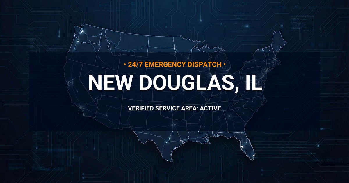 Emergency Plumbing Dispatch Map for Plumbing Services: New Douglas, IL