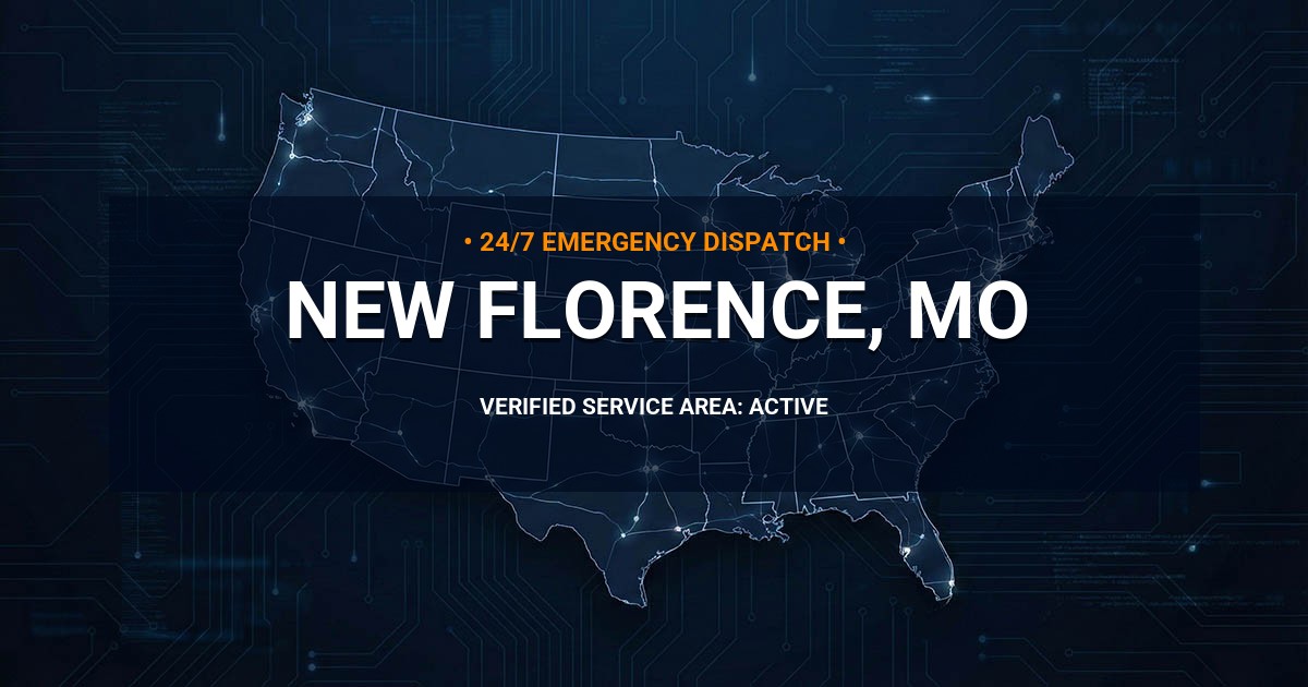 Emergency Plumbing Dispatch Map for Plumbing Services: New Florence, MO