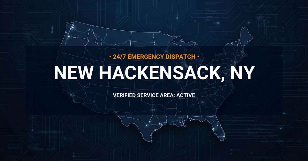 Emergency Plumbing Dispatch Map for Plumbing Services: New Hackensack, NY