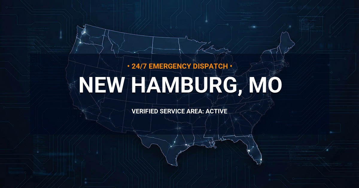 Emergency Plumbing Dispatch Map for Plumbing Services: New Hamburg, MO