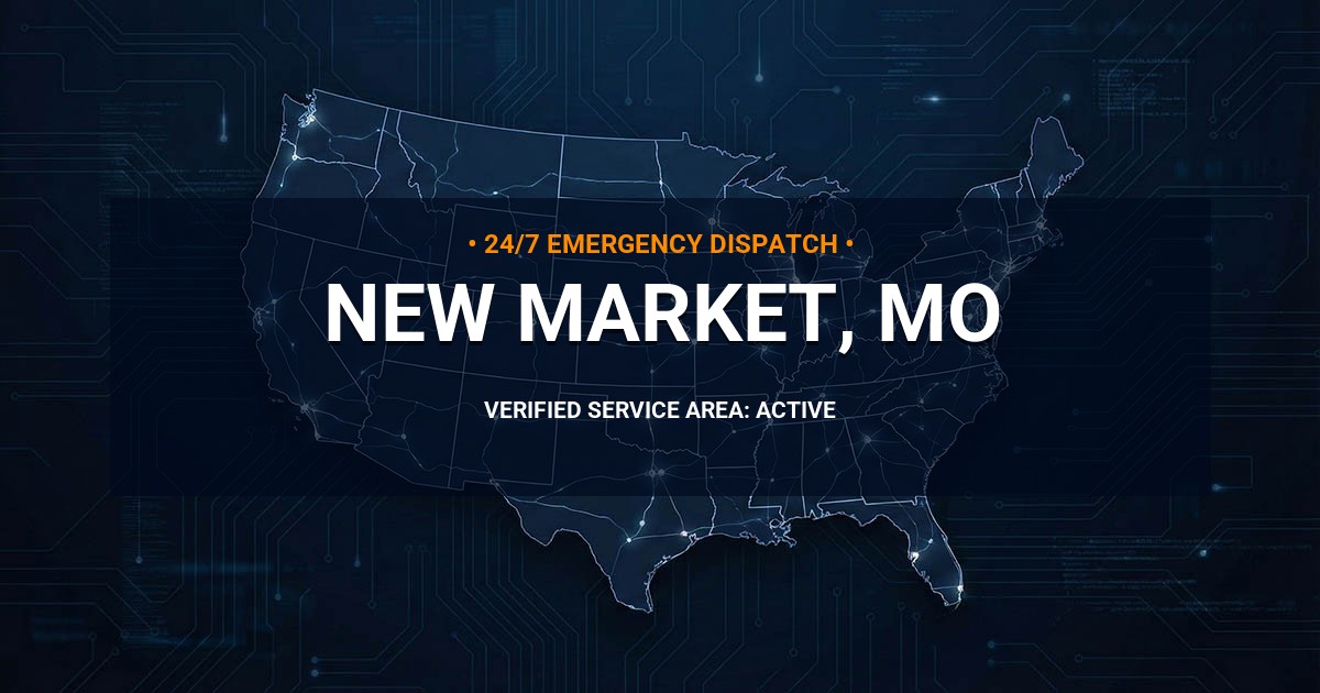Emergency Plumbing Dispatch Map for Plumbing Services: New Market, MO