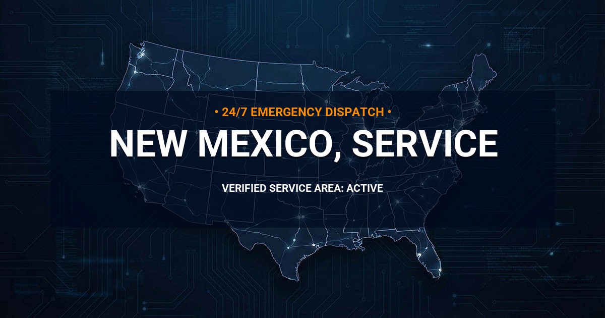 Emergency Plumbing Dispatch Map for New Mexico Plumbing Administration