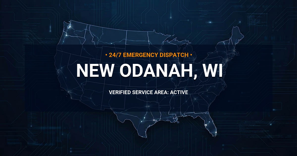 Emergency Plumbing Dispatch Map for Plumbing Services: New Odanah, WI