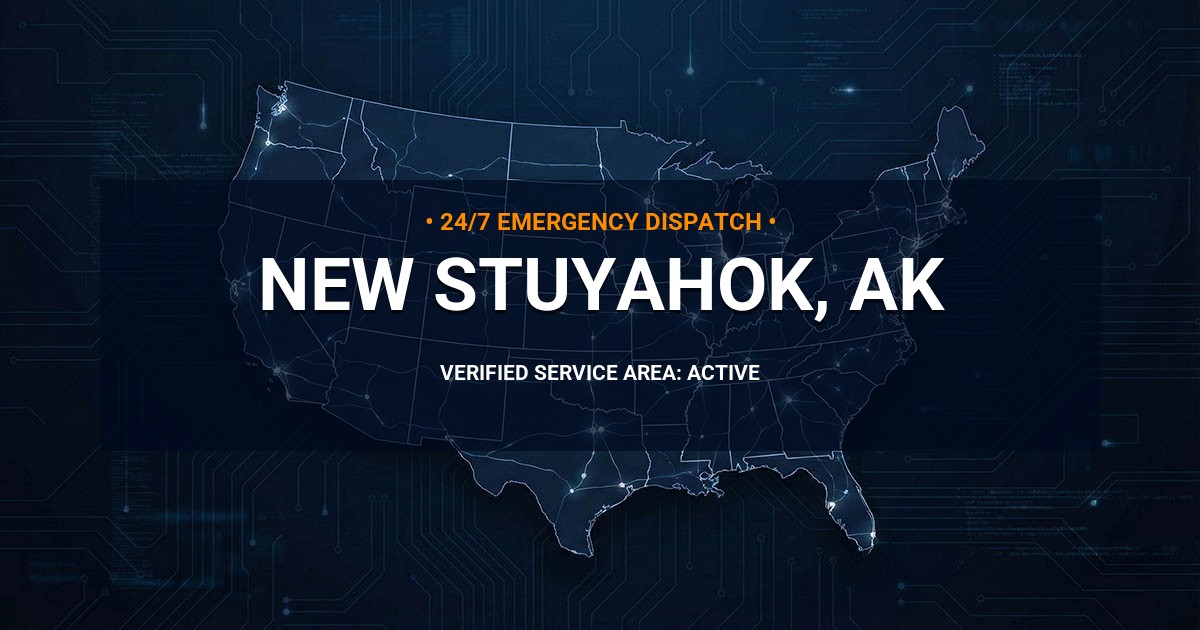 Emergency Plumbing Dispatch Map for Plumbing Services: New Stuyahok, AK