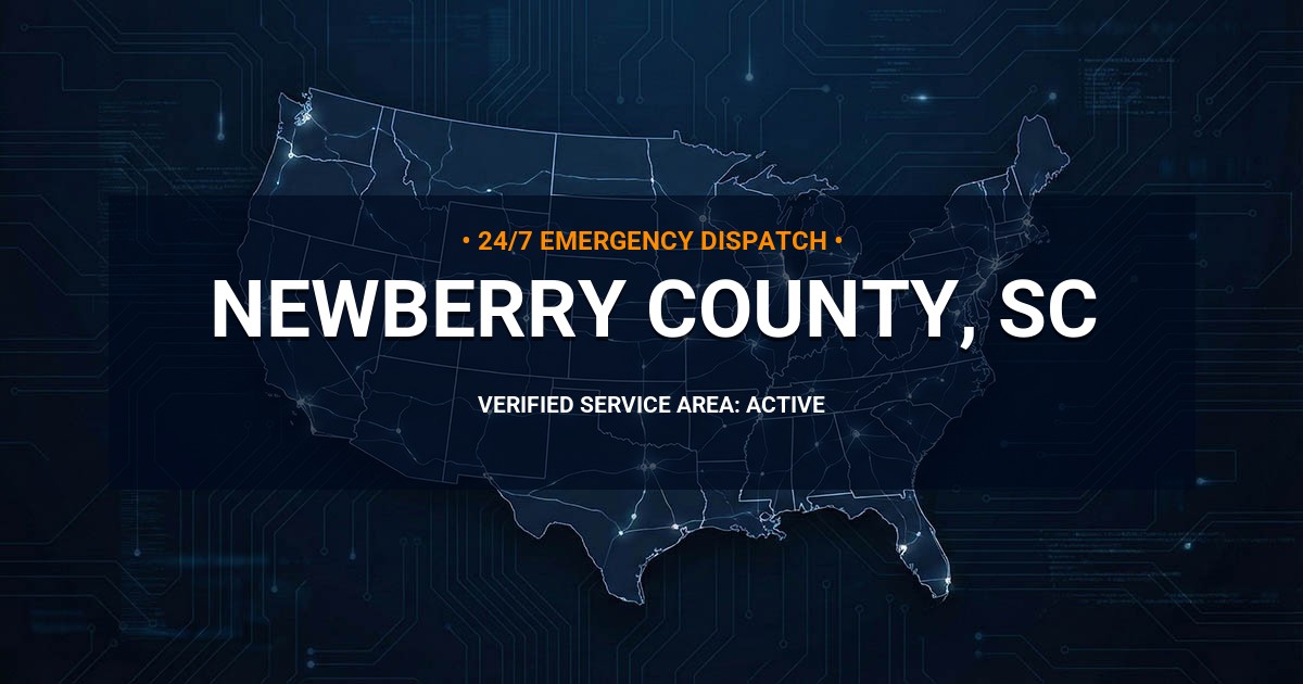 Emergency Plumbing Dispatch Map for Newberry County Plumbing Logistics
