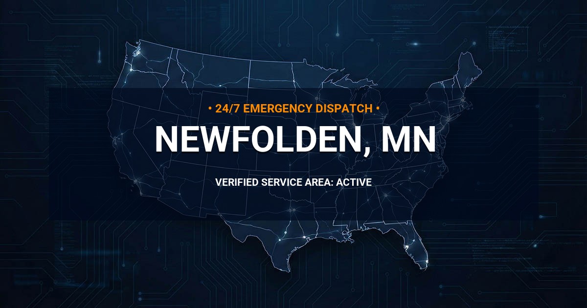 Emergency Plumbing Dispatch Map for Plumbing Services: Newfolden, MN