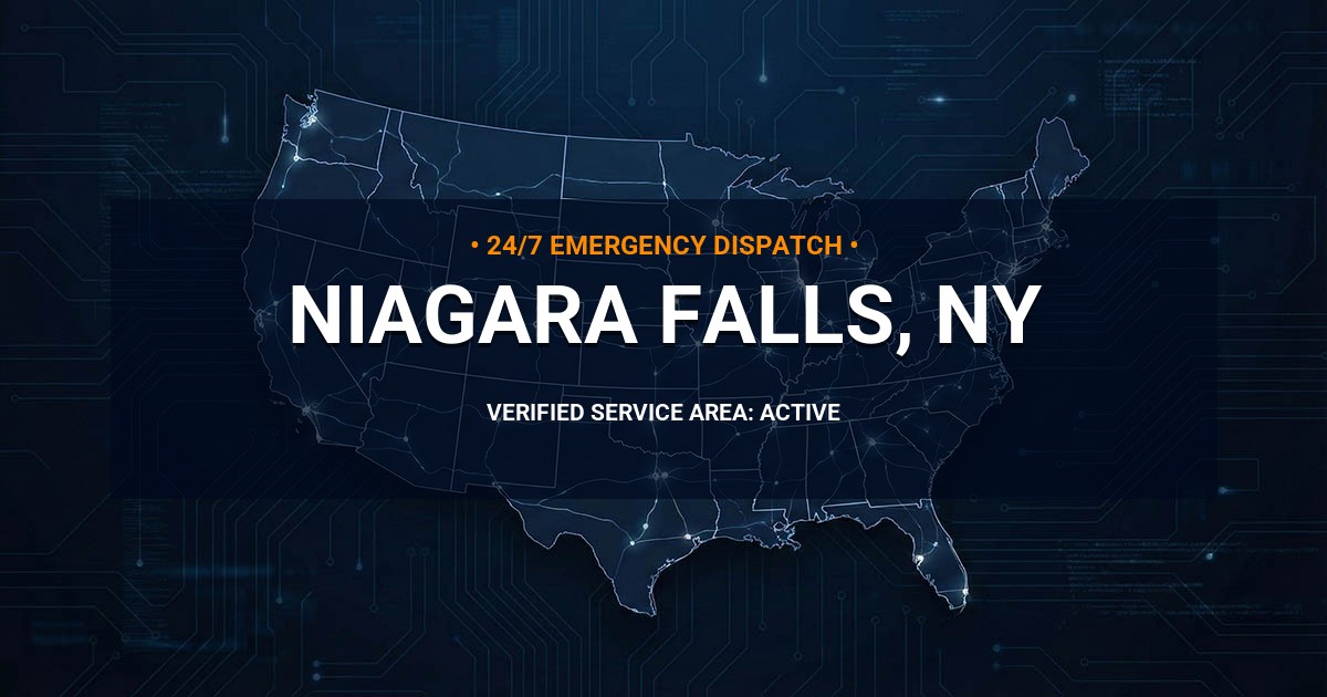 Emergency Plumbing Dispatch Map for Plumbing Services: Niagara Falls, NY