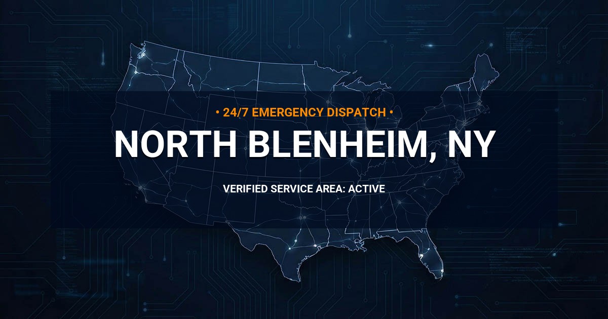 Emergency Plumbing Dispatch Map for Plumbing Services: North Blenheim, NY