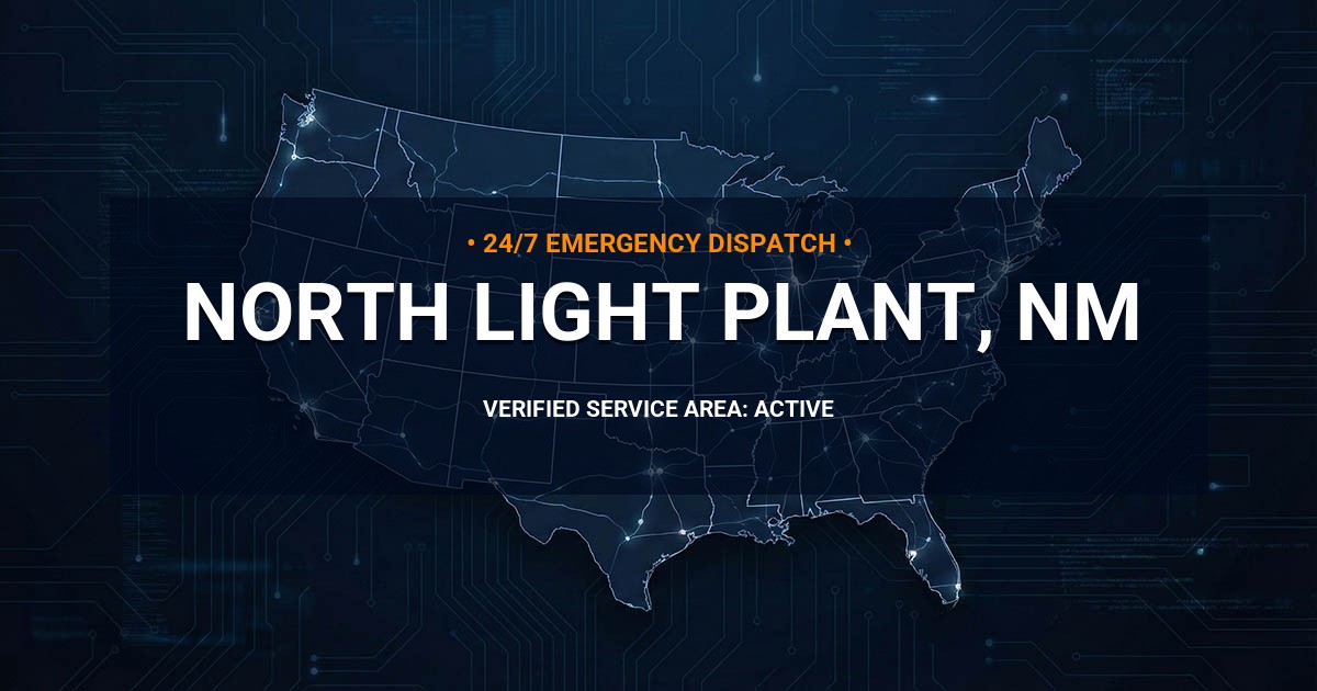 Emergency Plumbing Dispatch Map for Plumbing Services: North Light Plant, NM