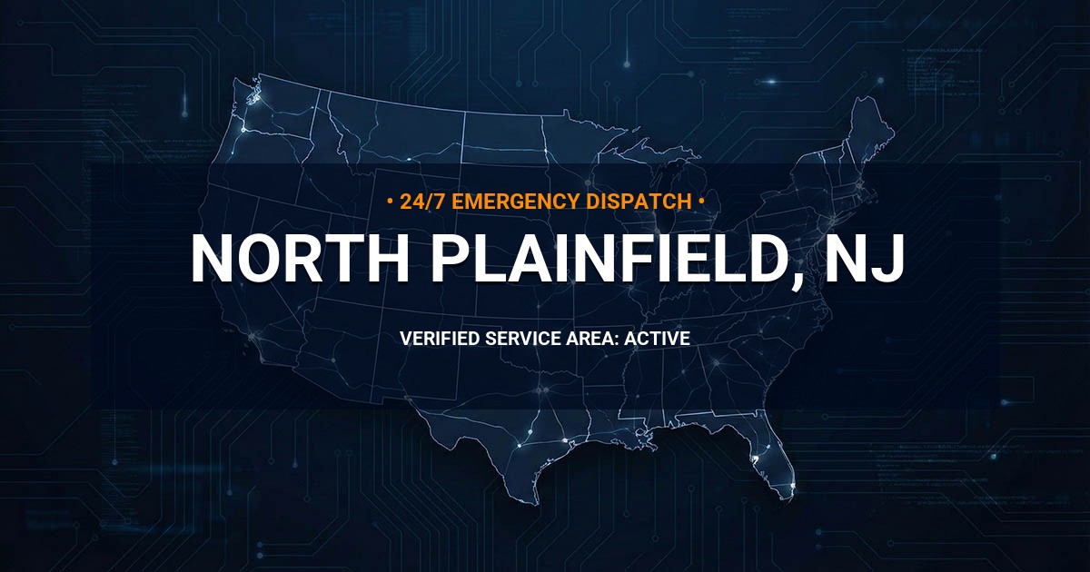 Emergency Plumbing Dispatch Map for Plumbing Services: North Plainfield, NJ