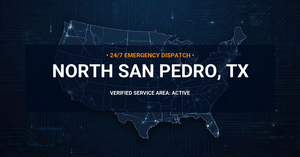 Emergency Plumbing Dispatch Map for Plumbing Services: North San Pedro, TX