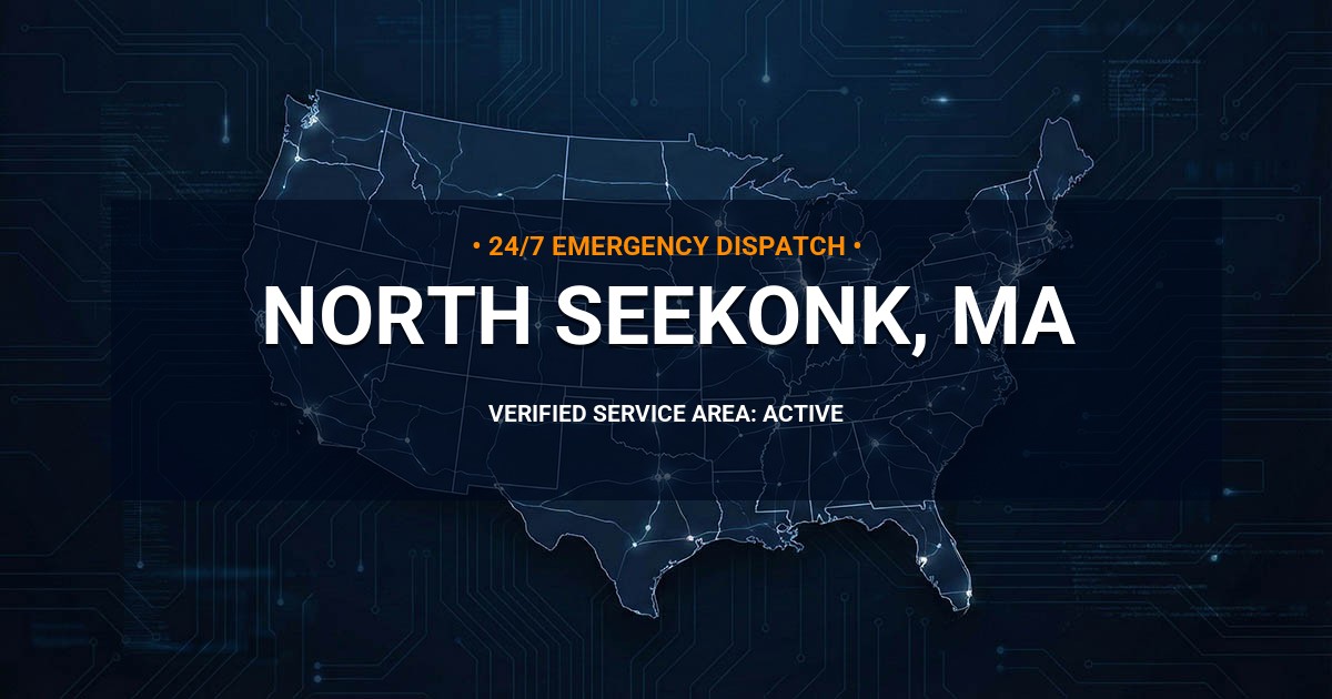 Emergency Plumbing Dispatch Map for Plumbing Services: North Seekonk, MA