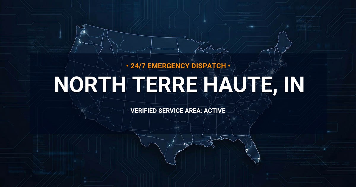 Emergency Plumbing Dispatch Map for Plumbing Services: North Terre Haute, IN