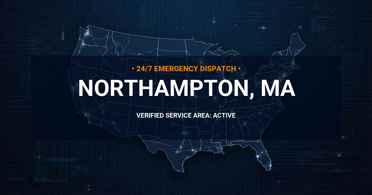 Emergency Plumbing Dispatch Map for Plumbing Services: Northampton, MA
