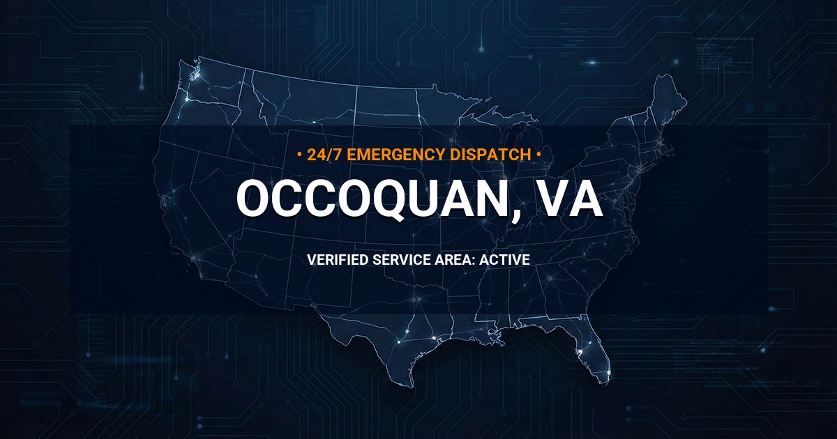 Emergency Plumbing Dispatch Map for Plumbing Services: Occoquan, VA