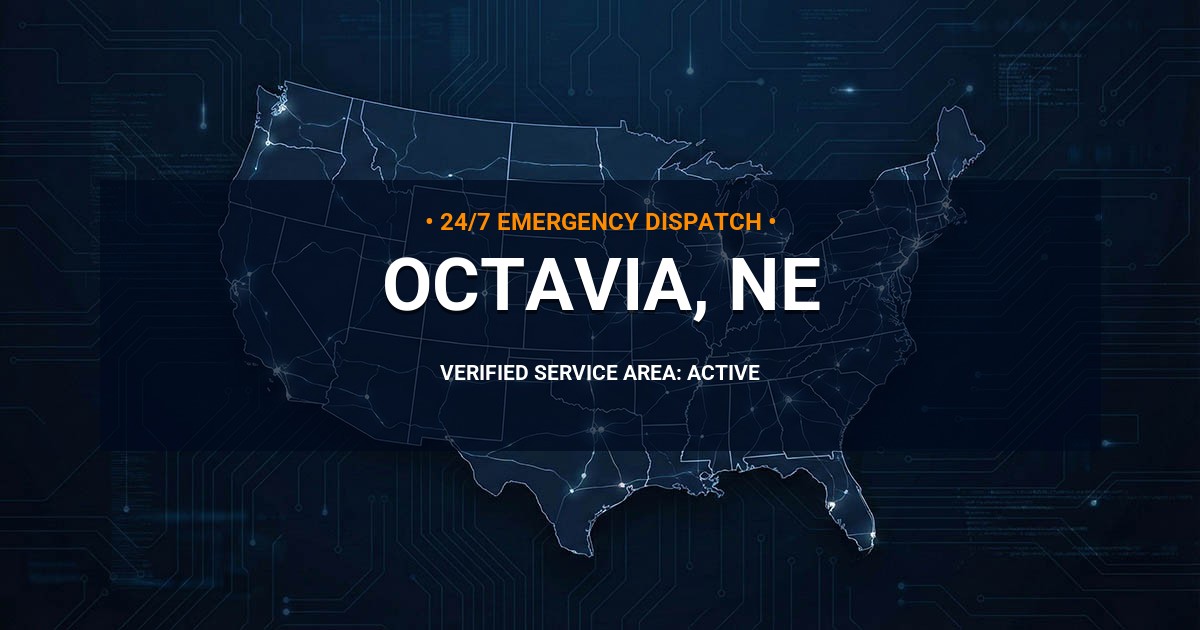Emergency Plumbing Dispatch Map for Plumbing Services: Octavia, NE