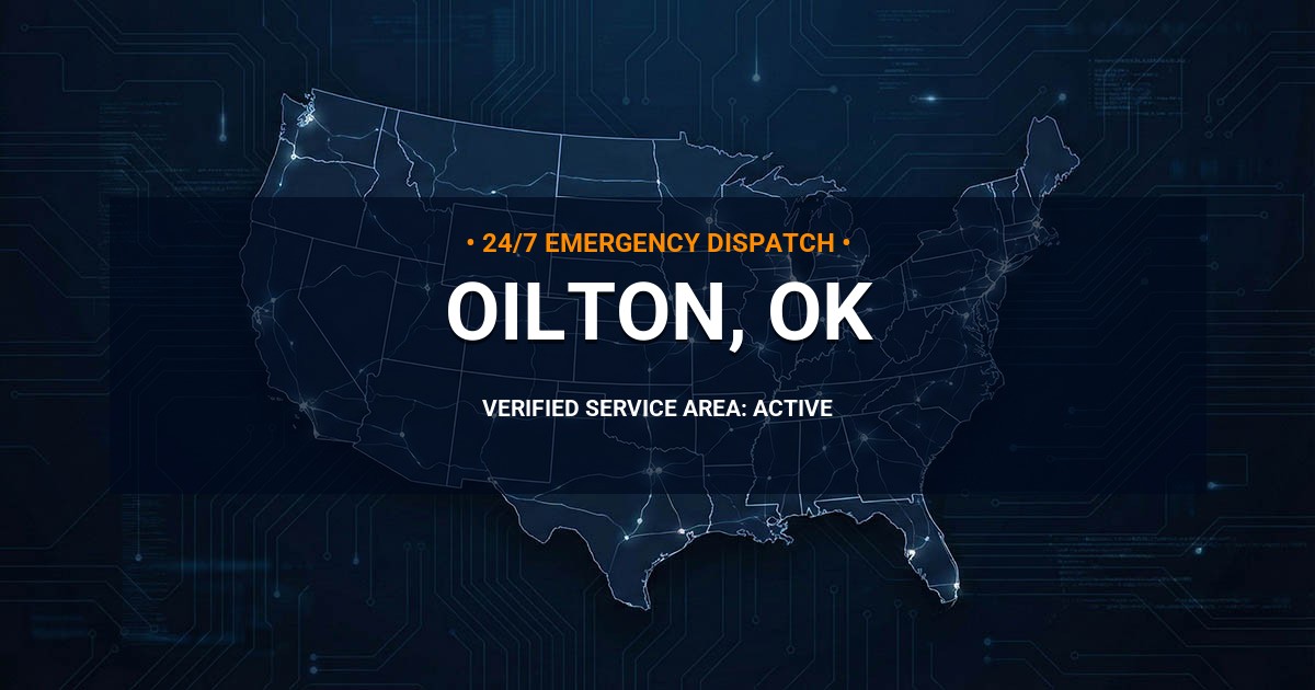 Emergency Plumbing Dispatch Map for Plumbing Services: Oilton, OK