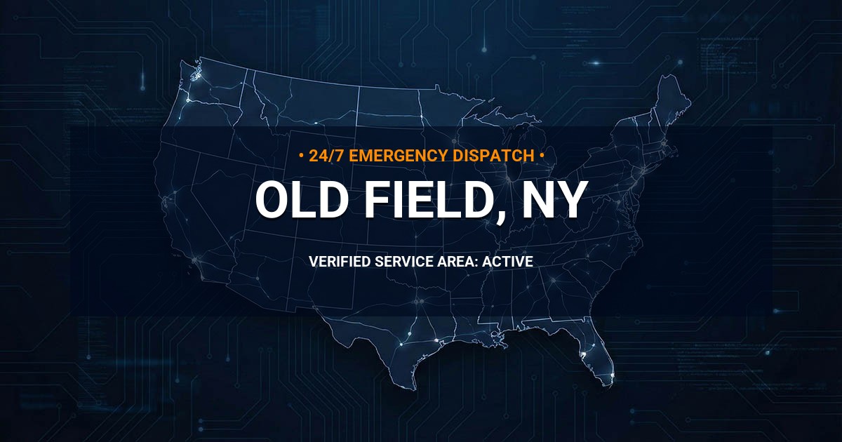 Emergency Plumbing Dispatch Map for Plumbing Services: Old Field, NY