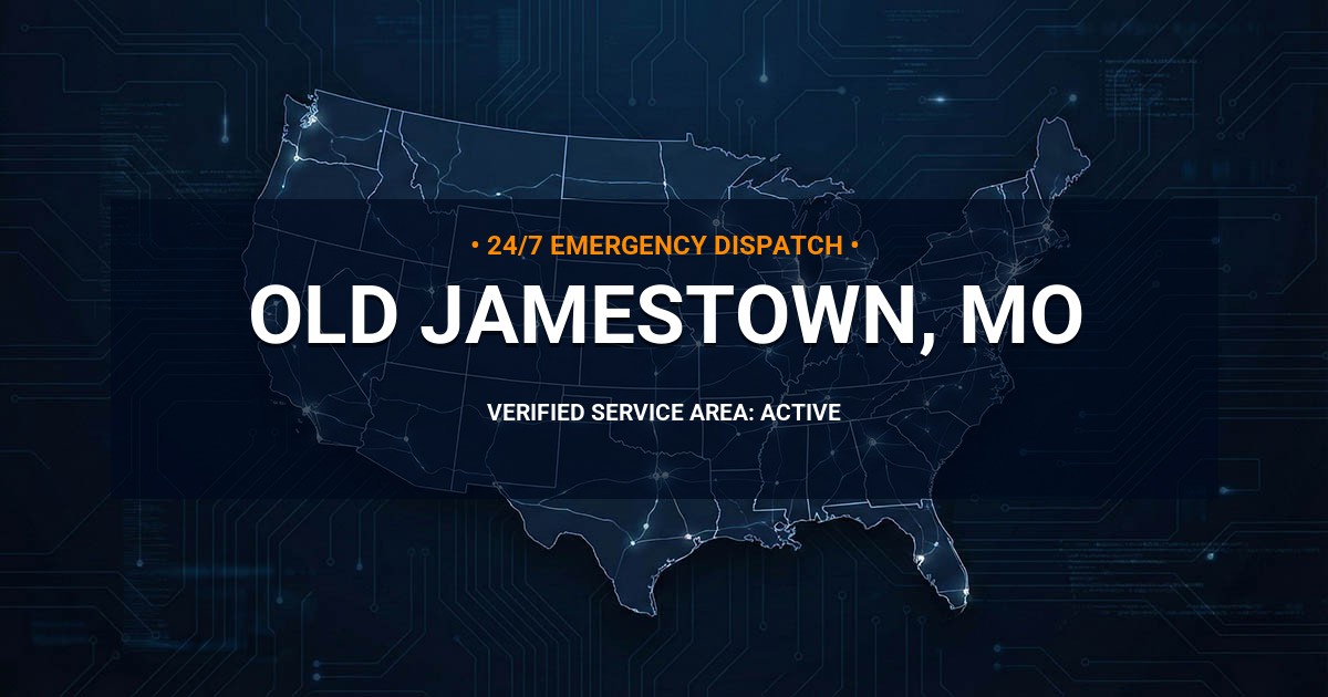 Emergency Plumbing Dispatch Map for Plumbing Services: Old Jamestown, MO