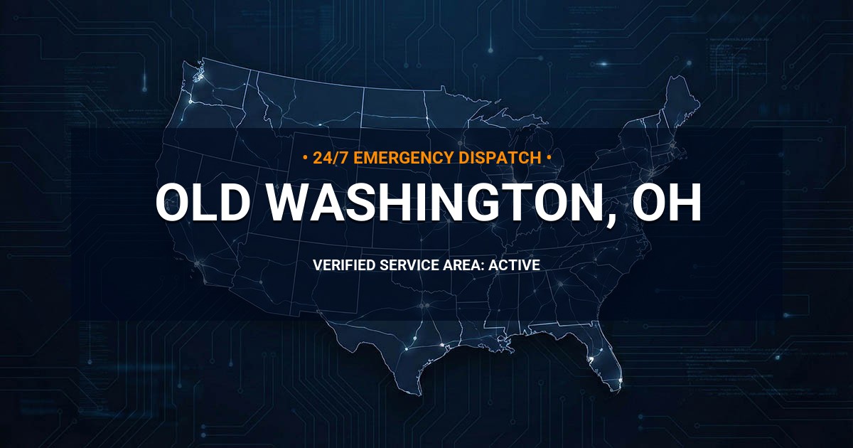 Emergency Plumbing Dispatch Map for Plumbing Services: Old Washington, OH