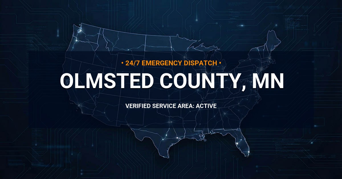 Emergency Plumbing Dispatch Map for Olmsted County Plumbing Logistics