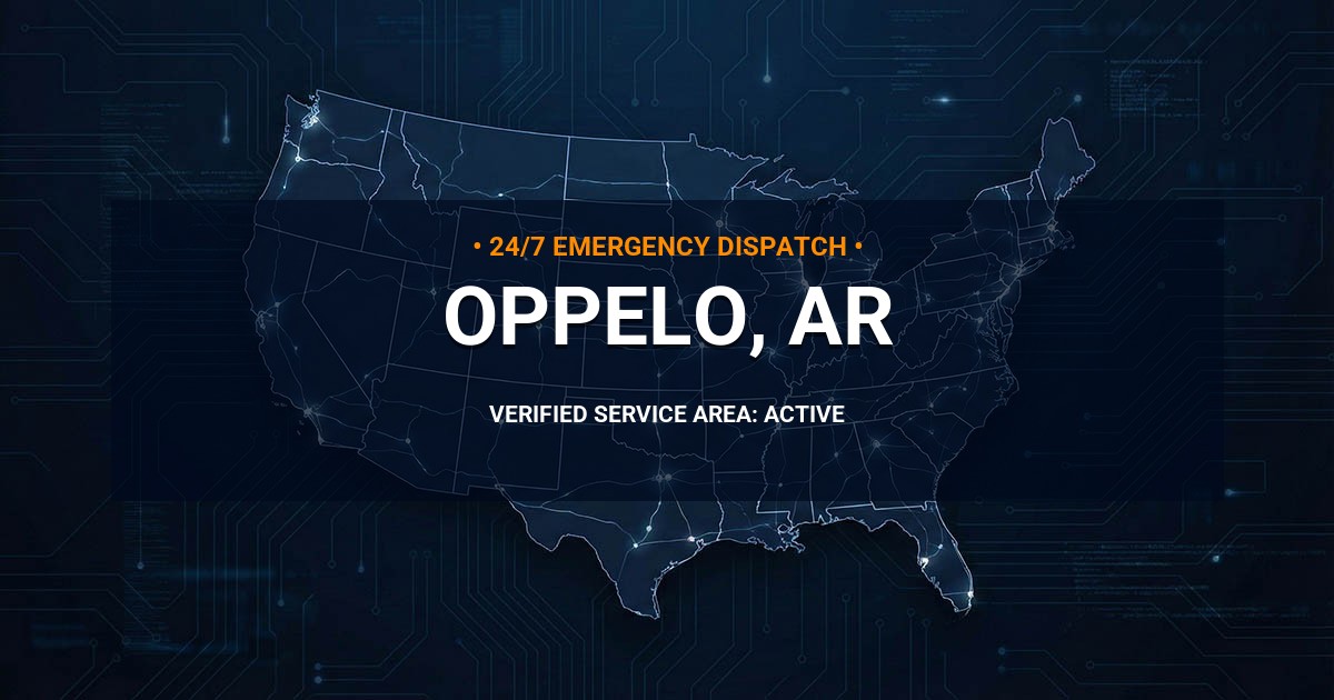 Emergency Plumbing Dispatch Map for Plumbing Services: Oppelo, AR
