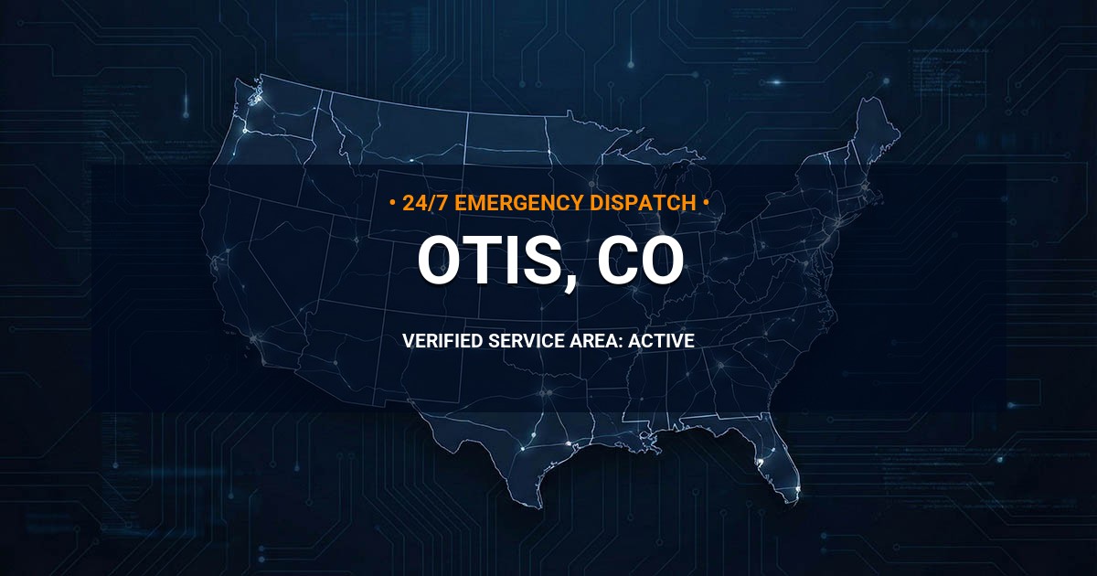 Emergency Plumbing Dispatch Map for Plumbing Services: Otis, CO