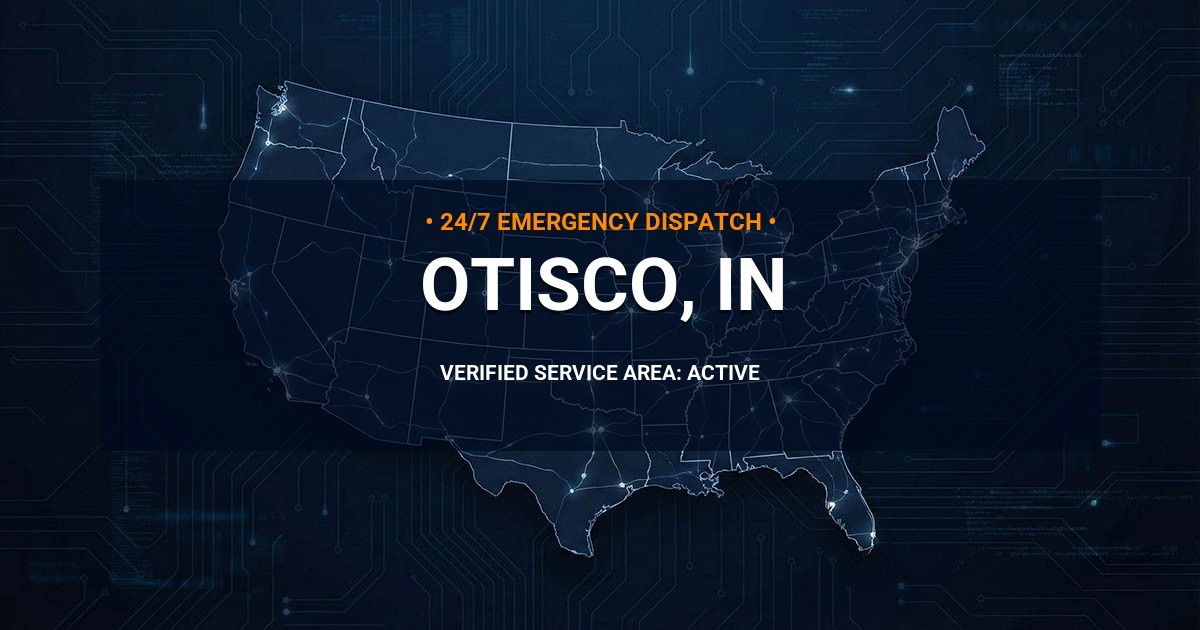 Emergency Plumbing Dispatch Map for Plumbing Services: Otisco, IN