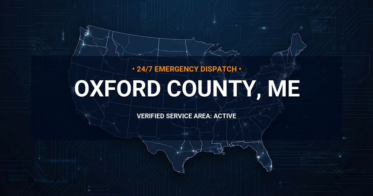 Emergency Plumbing Dispatch Map for Oxford County Plumbing Logistics