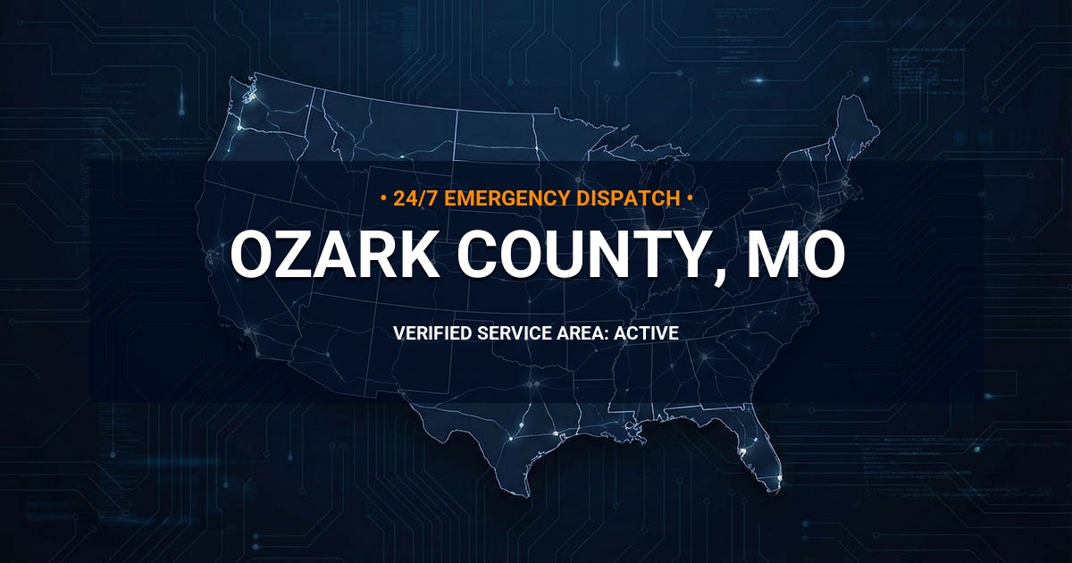 Emergency Plumbing Dispatch Map for Ozark County Plumbing Logistics