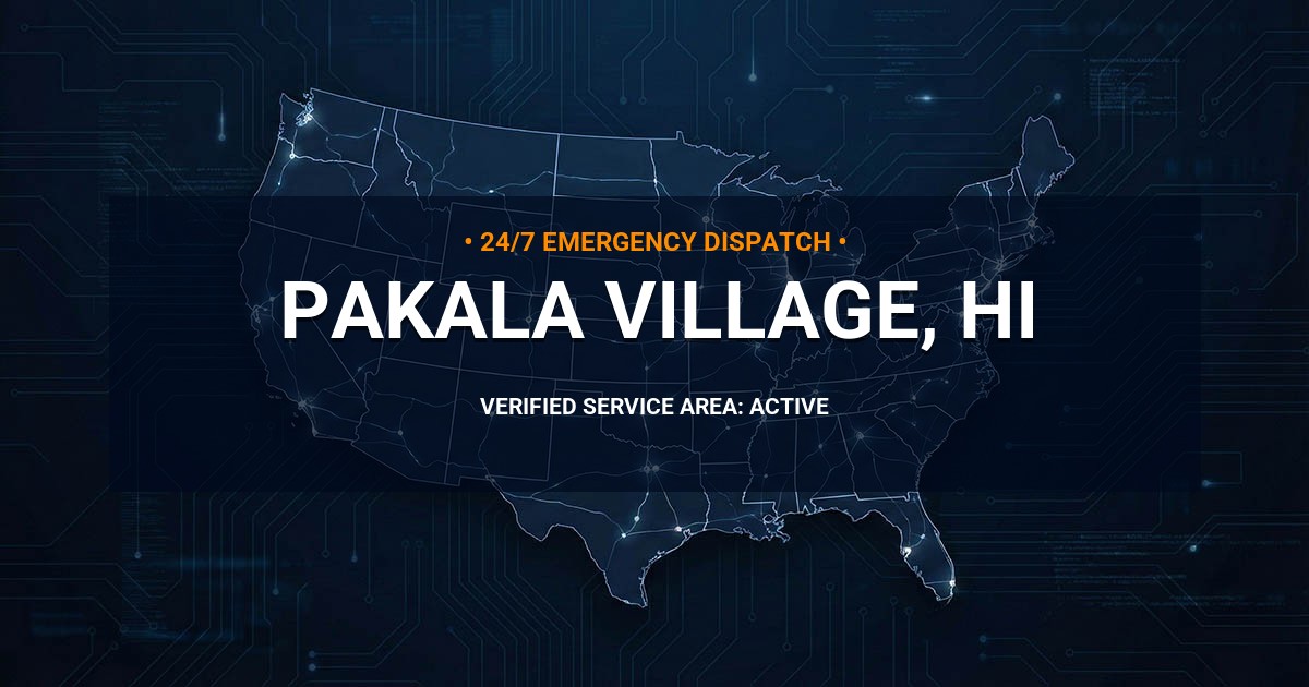 Emergency Plumbing Dispatch Map for Plumbing Services: Pakala Village, HI