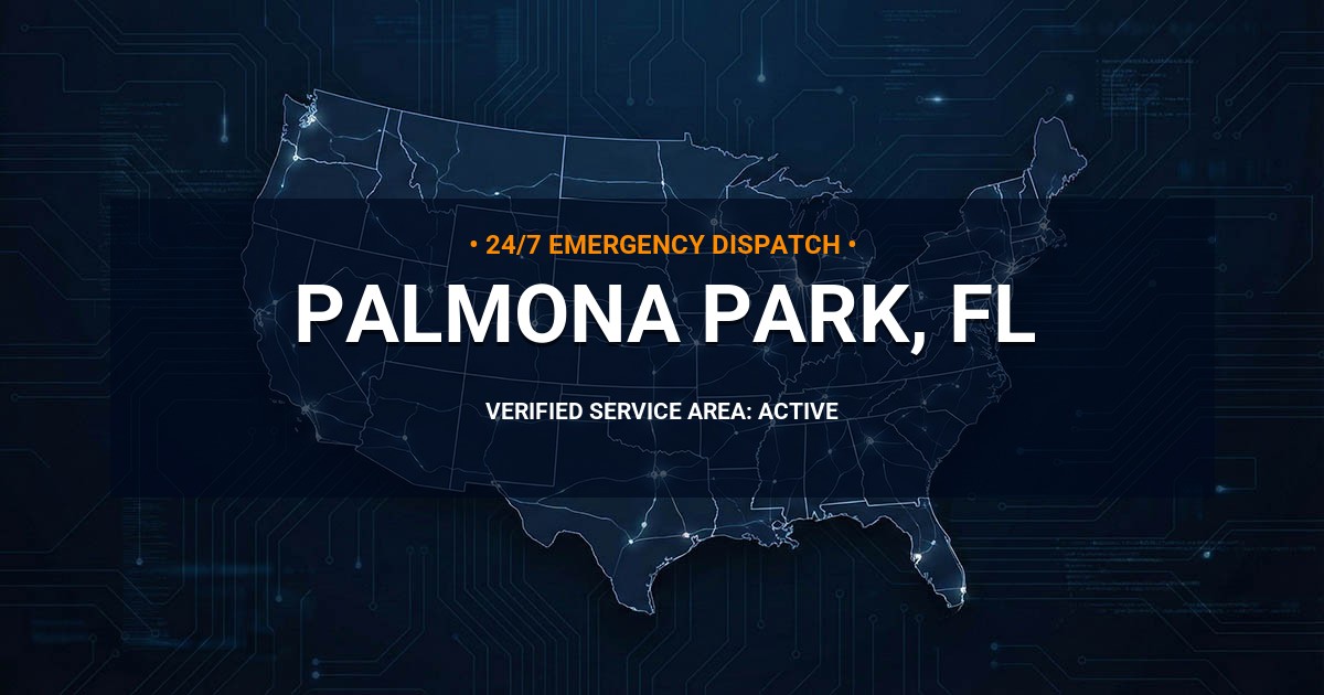 Emergency Plumbing Dispatch Map for Plumbing Services: Palmona Park, FL