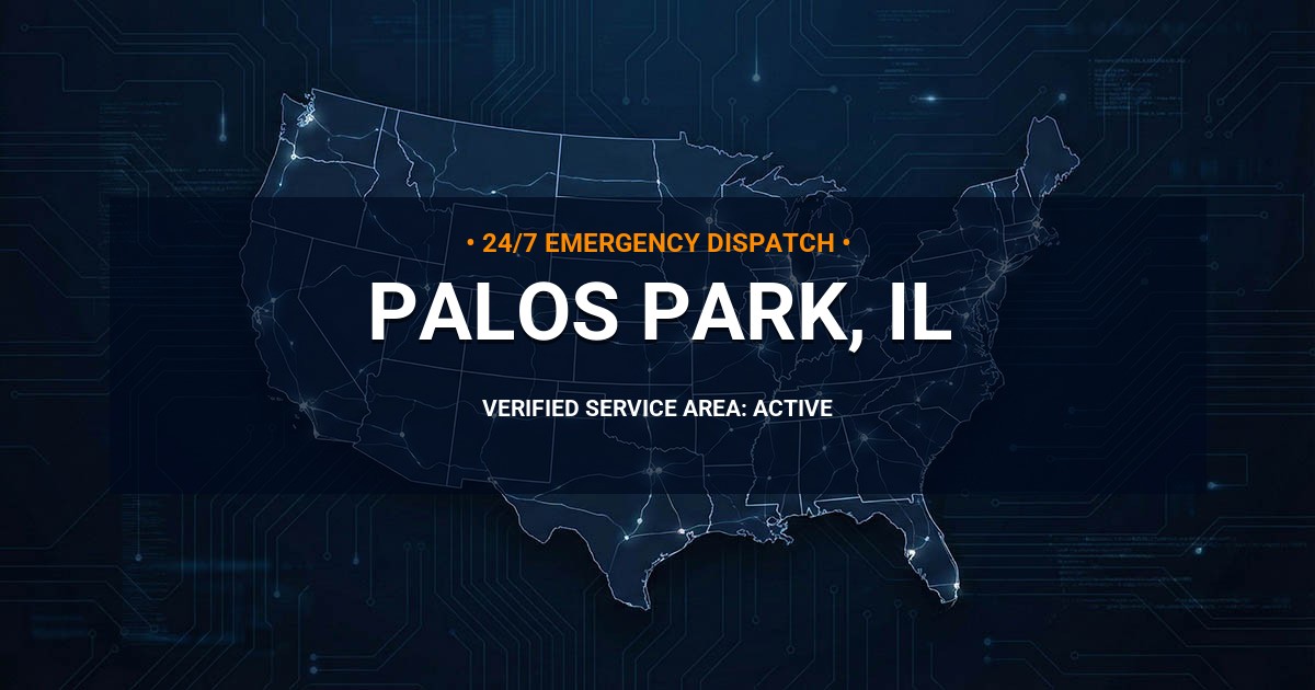 Emergency Plumbing Dispatch Map for Plumbing Services: Palos Park, IL