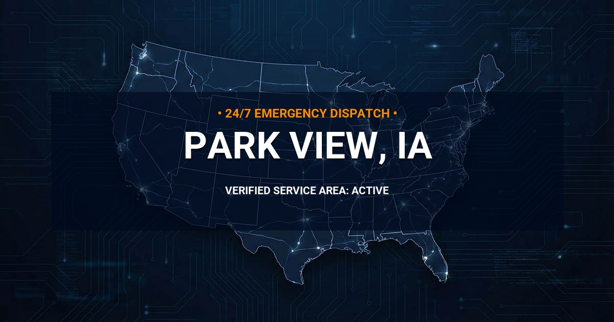Emergency Plumbing Dispatch Map for Plumbing Services: Park View, IA