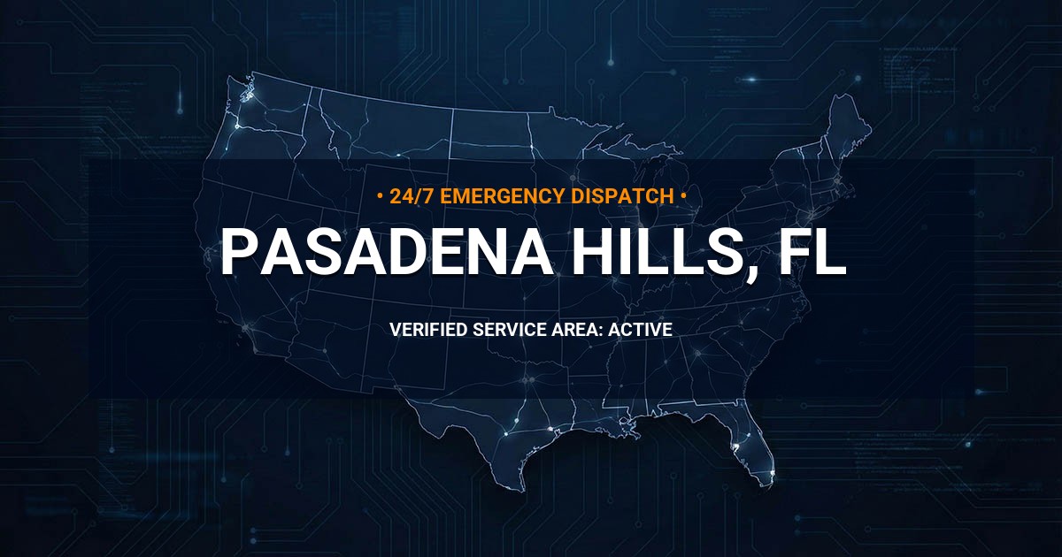 Emergency Plumbing Dispatch Map for Plumbing Services: Pasadena Hills, FL