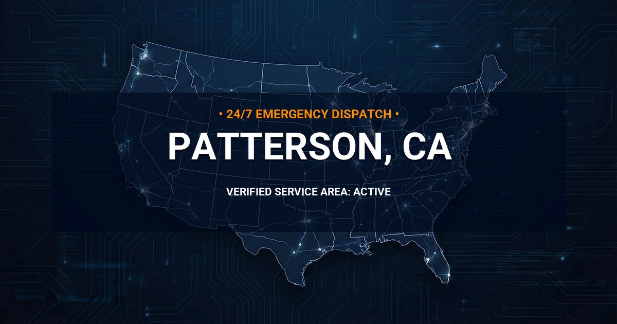Emergency Plumbing Dispatch Map for Plumbing Services: Patterson, CA