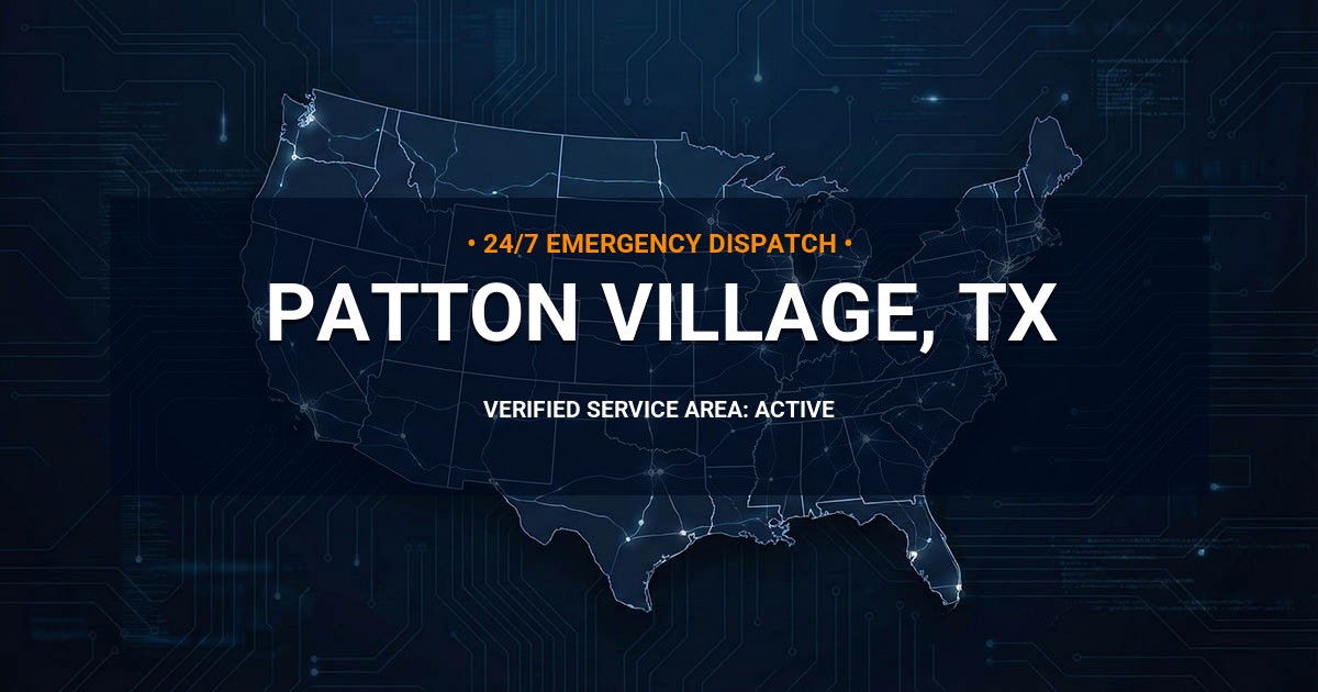 Emergency Plumbing Dispatch Map for Plumbing Services: Patton Village, TX