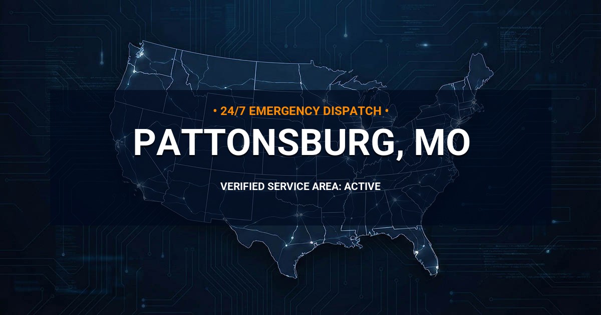Emergency Plumbing Dispatch Map for Plumbing Services: Pattonsburg, MO